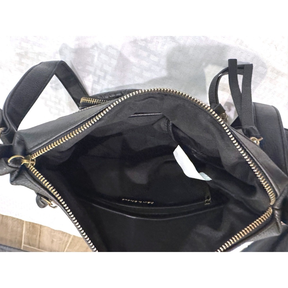 Rein & Bridle Leather Crossbody Bag Black Tooled Floral Embossed Boho Purse‎ - Picture 8 of 10